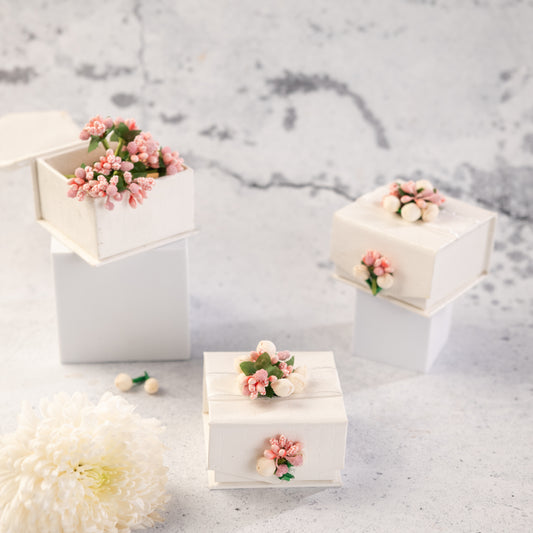 Artificial Pink Floral Coin Box