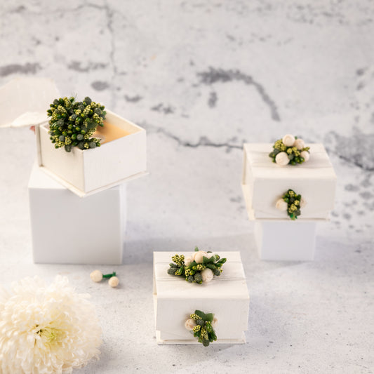 Artificial Green Floral Coin Box