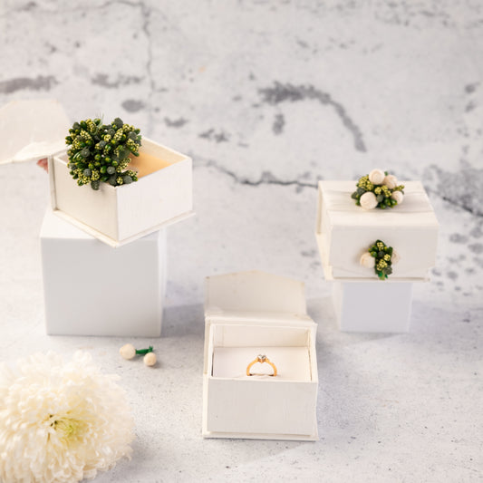 Artificial Green Floral Coin Box