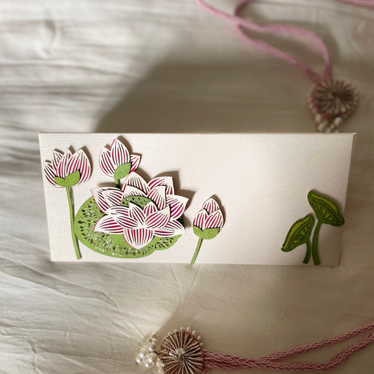 3D Lotus - Lazer Patchwork Envelope -set of 10