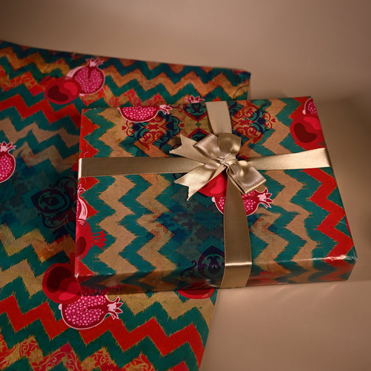 Ambrosia Green Wrapping Paper- Set of 5