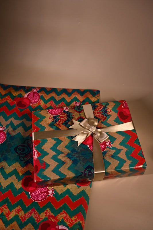 Ambrosia Green Wrapping Paper- Set of 5