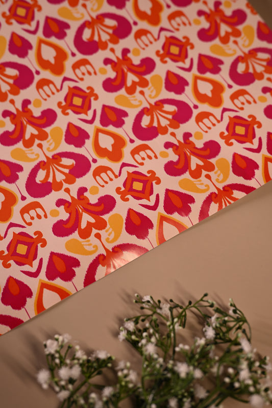 Ikkat classic Wrapping Papers-Set of 5