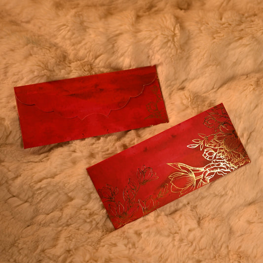 Gold Foil Creepers Red Envelope - Set of 10