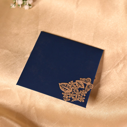 Butterfly Flap Small Envelope Blue - set of 5