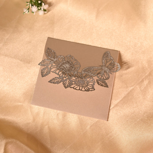 Butterfly Flap Small Envelope Sliver -set of 5