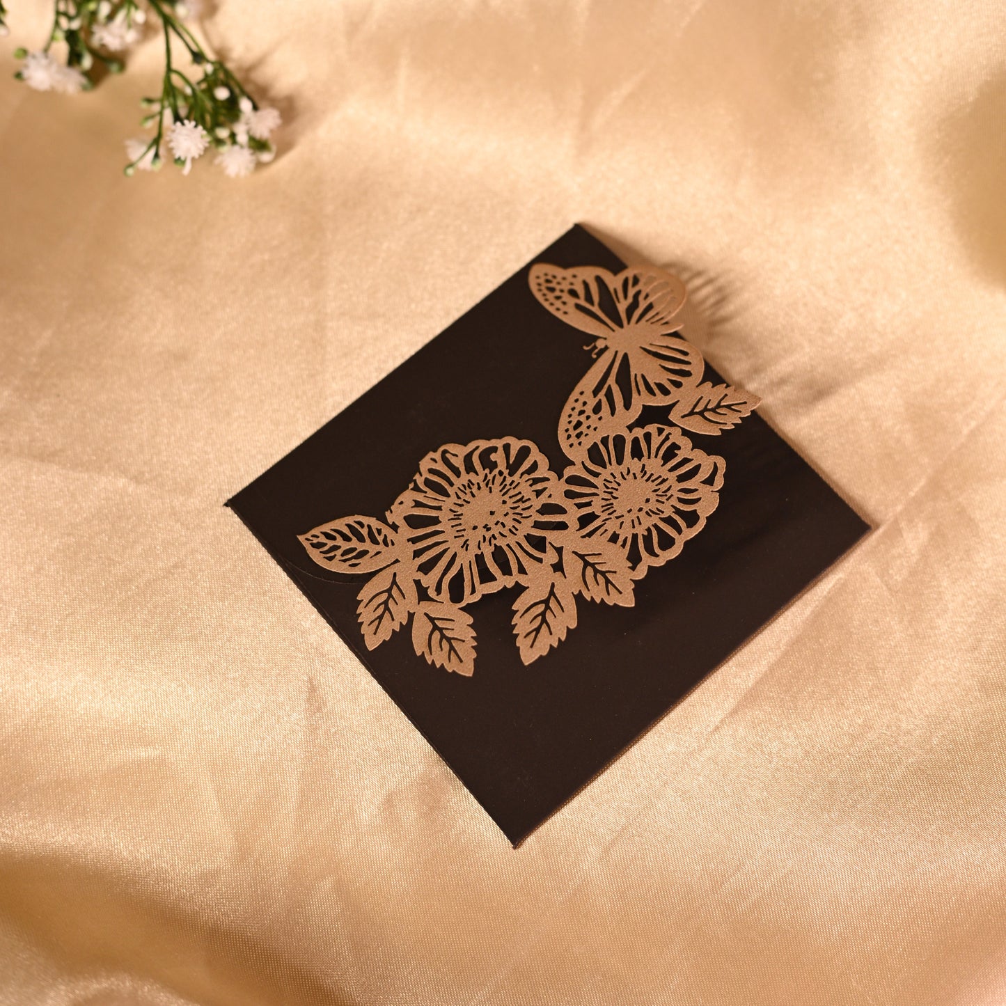 Butterfly Flap Small Envelope Brown -set of 5