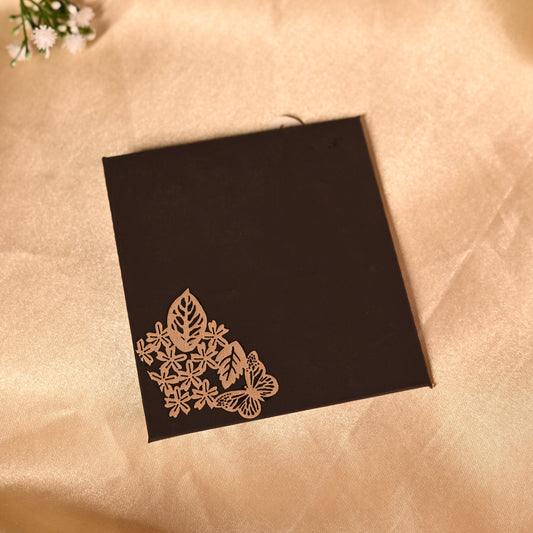 Butterfly Flap Small Envelope Brown -set of 5