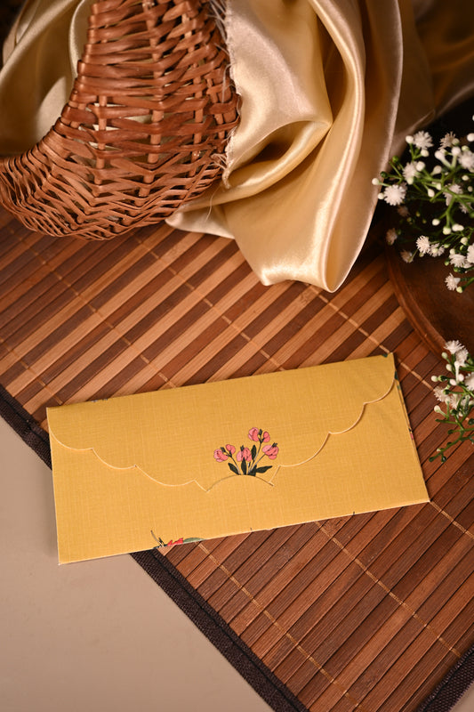 Floral bunch yellow envelope Set-10