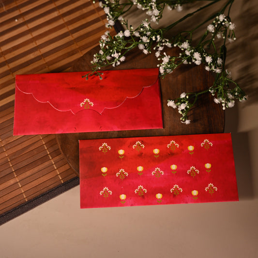 Blossom Earth Red envelope - Set of 10