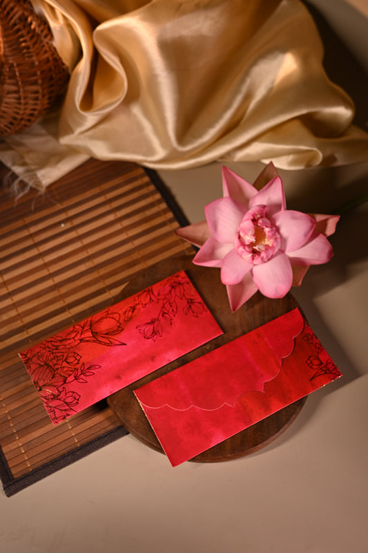 Gold foil creepers Red envelope Set-10