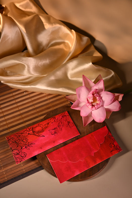 Gold foil creepers Red envelope Set-10