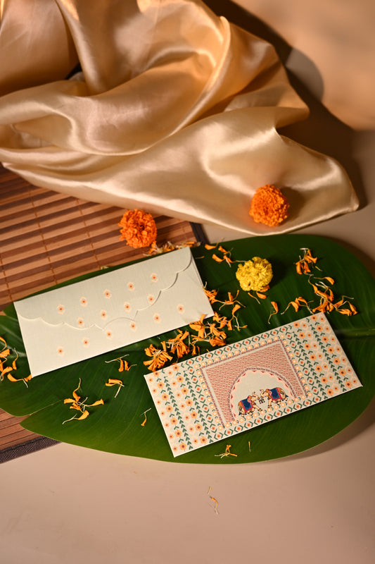 Blossom earth elephant Green envelopes Set-10