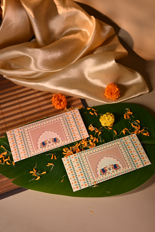 Blossom earth elephant Green envelopes Set-10