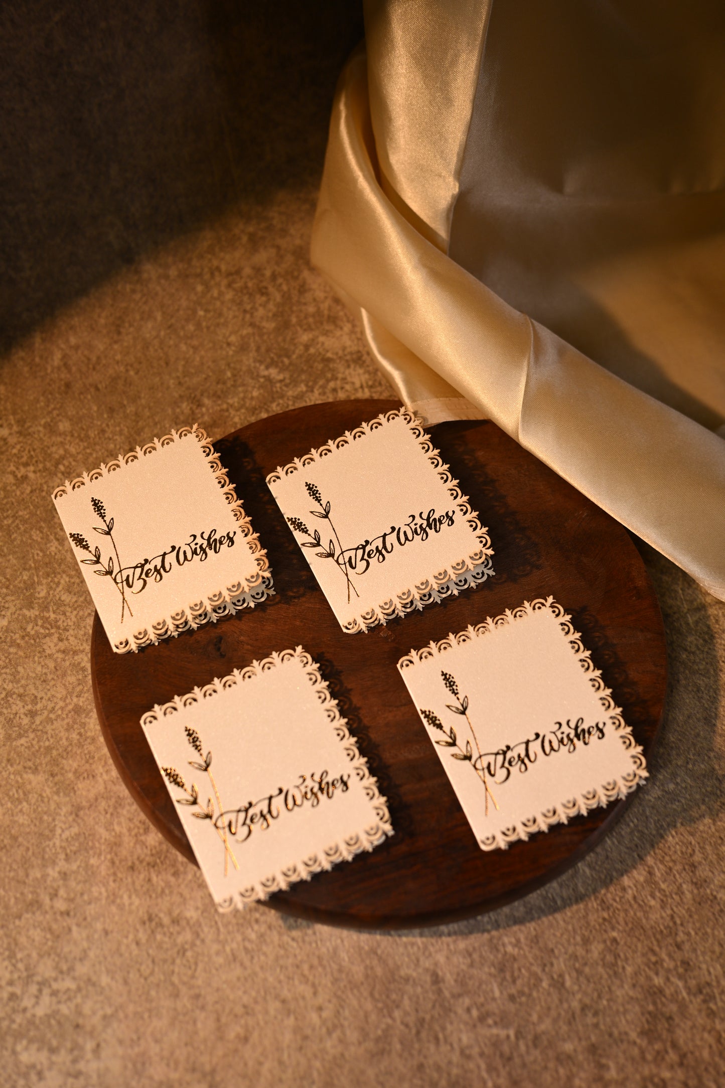 Best wishes Fold tag - Set of 10