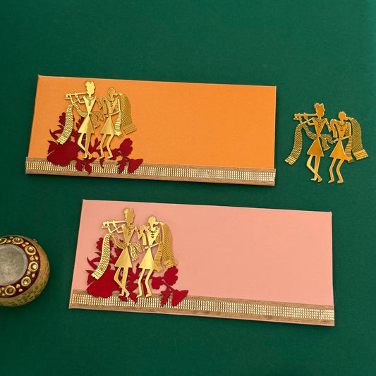 Acrylic Radha Krishna Envelop Set of - 10