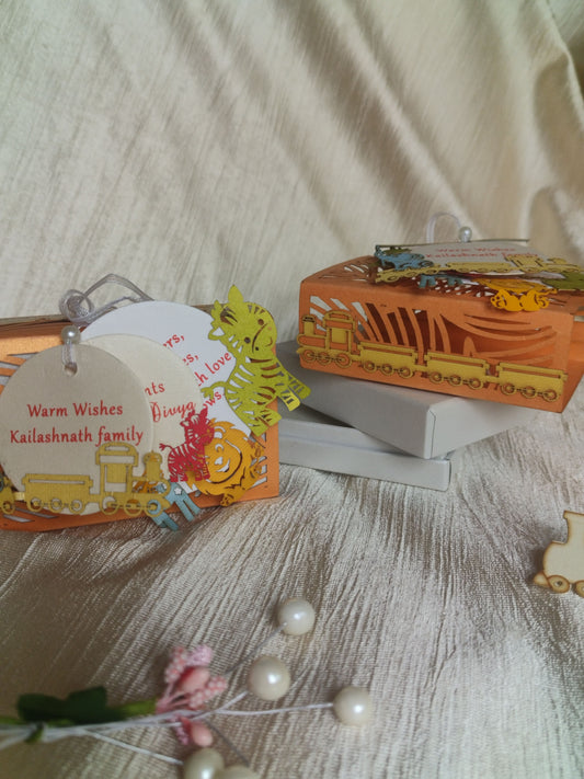 Gold / Sliver Animal train with tag