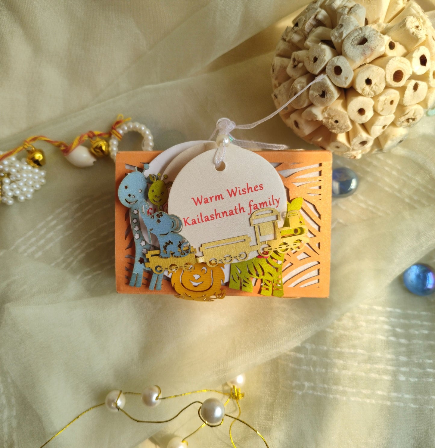 Gold / Sliver Animal train with tag