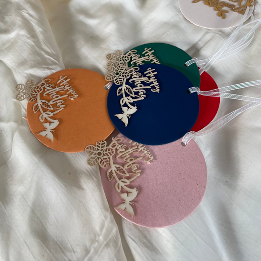 Vibrant Happy Birthday gift tag set of -10