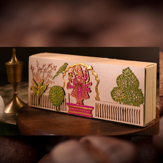 Decorative box with tanjore design cardboard Box, Srinathji theme