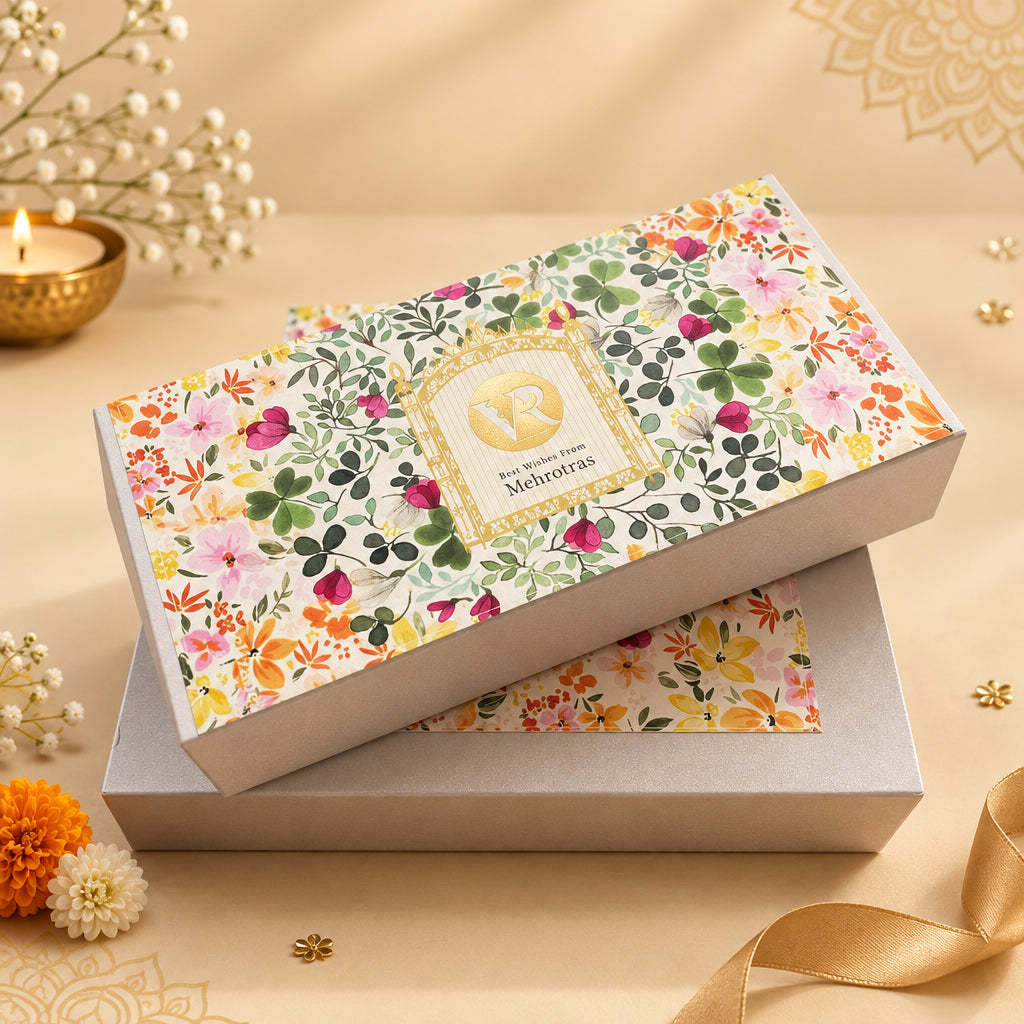 Customised Printed gift box with floral designing