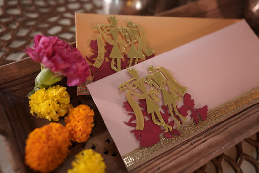 Acrylic Radha Krishna Envelop Set of - 10