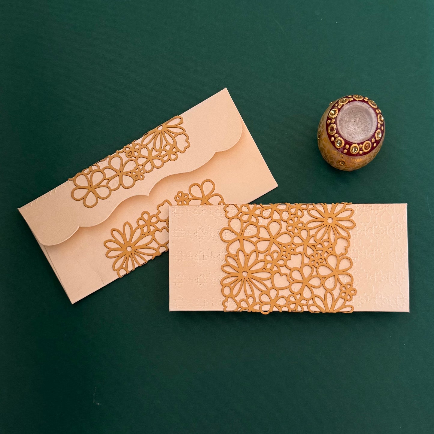 Floral Net Pink Envelop Set-5