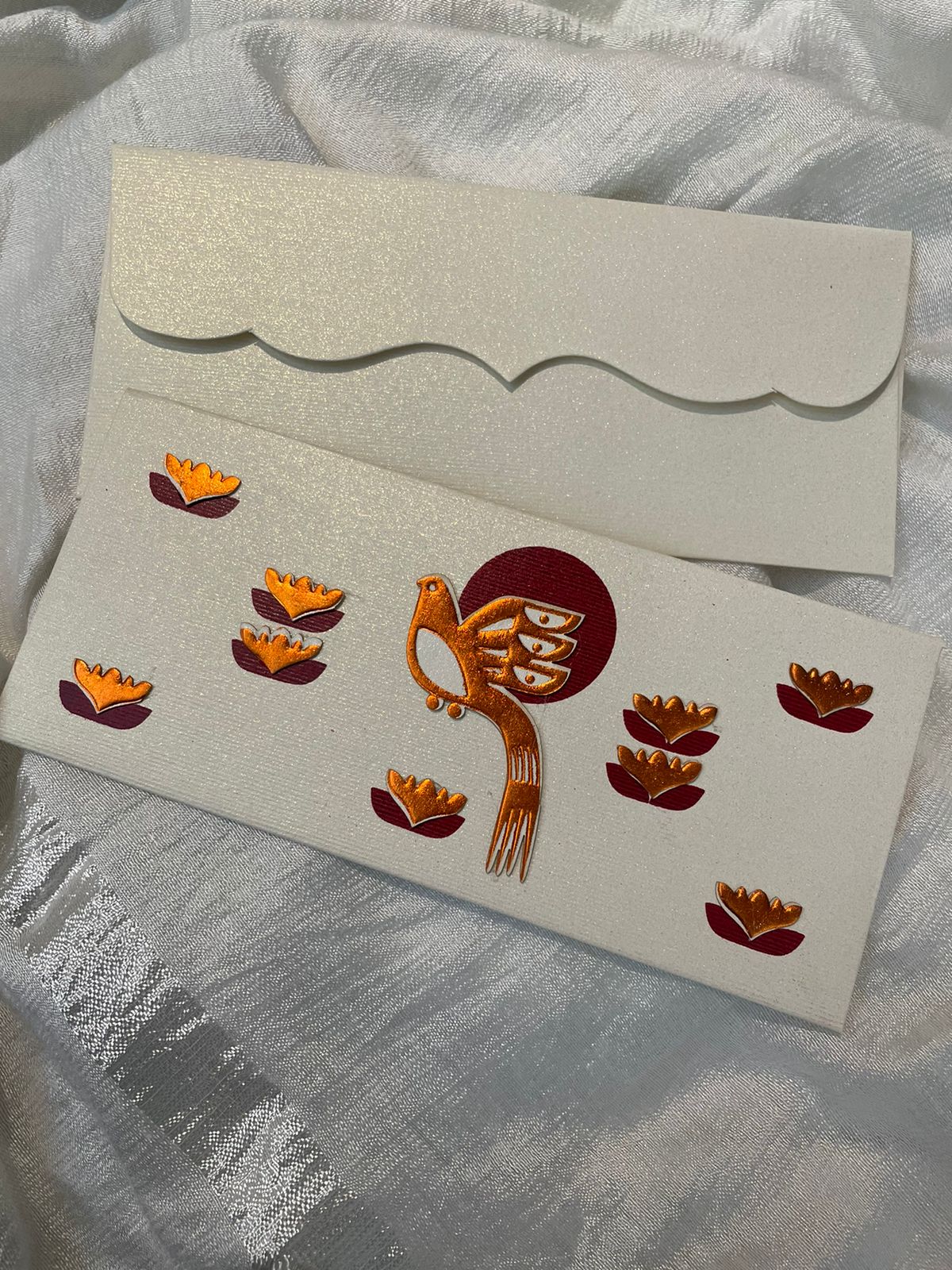 Peacock foil envelopes- Set of 10