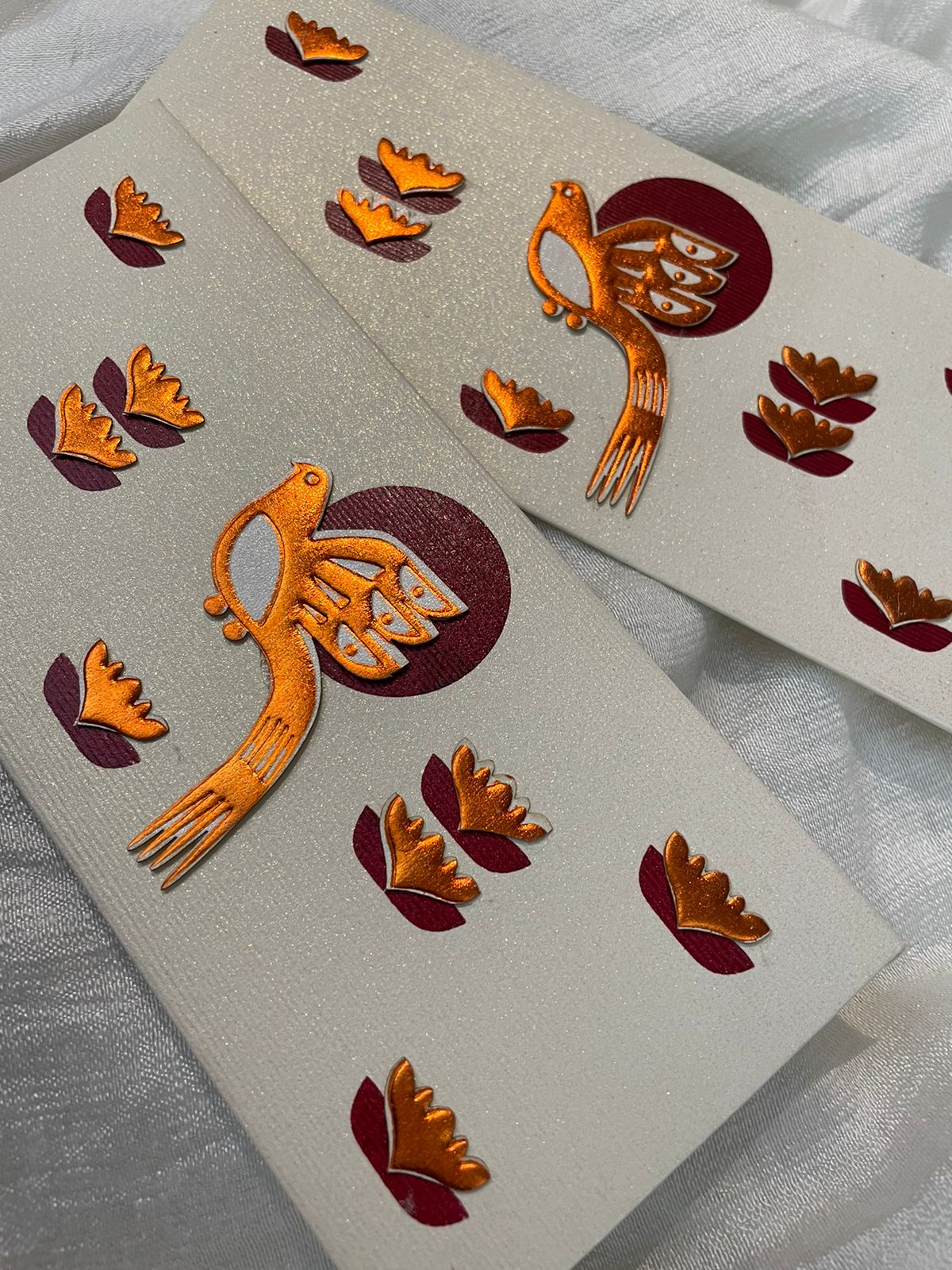 Peacock foil envelopes- Set of 10