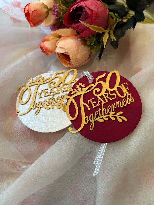 50 Anniversary gift tag set of 10