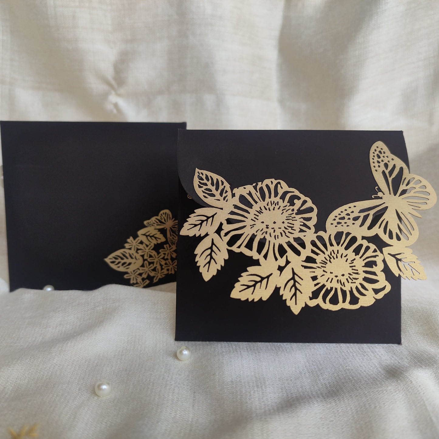 Butterfly Flap Small Envelope Brown -set of 5