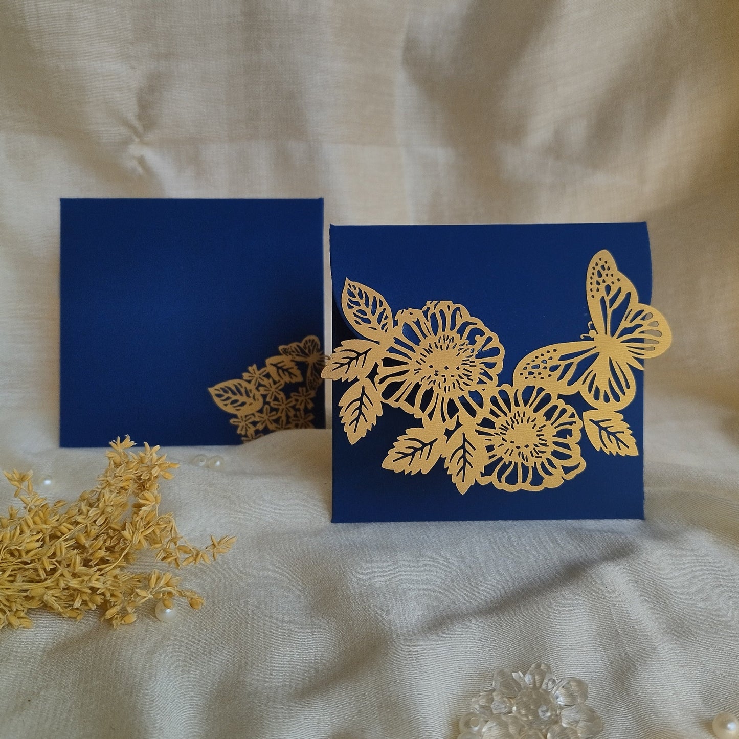 Butterfly Flap Small Envelope Blue - set of 5