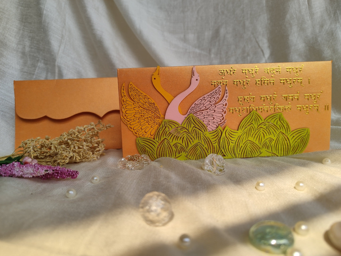 Cute Couple Swans mantra set of 10