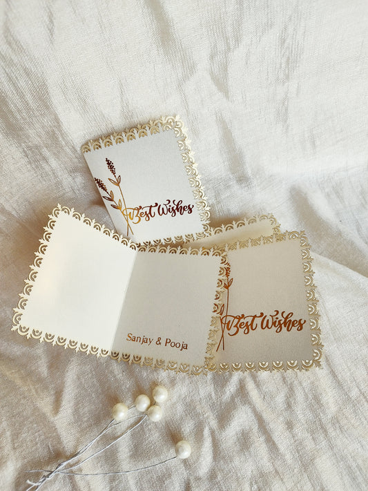 Best wishes  Fold tag - Set of 10