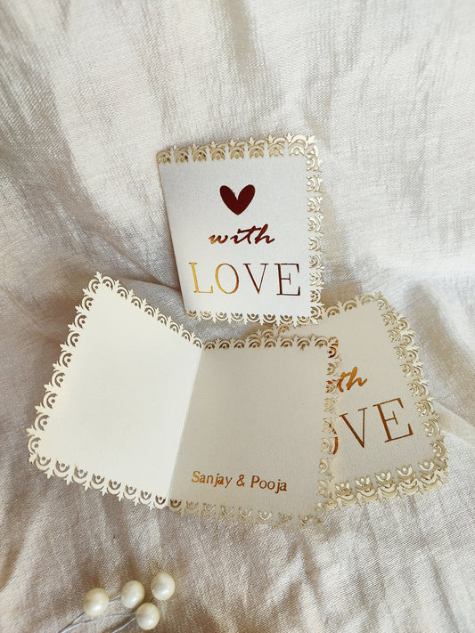 With love Fold tag - Set of 10