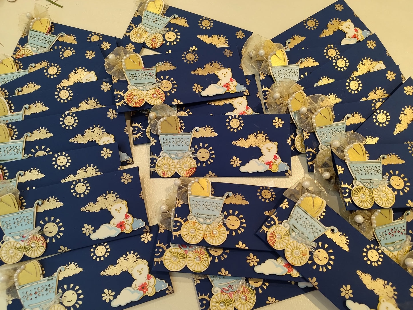 Smiley Pram Envelop- set of 10