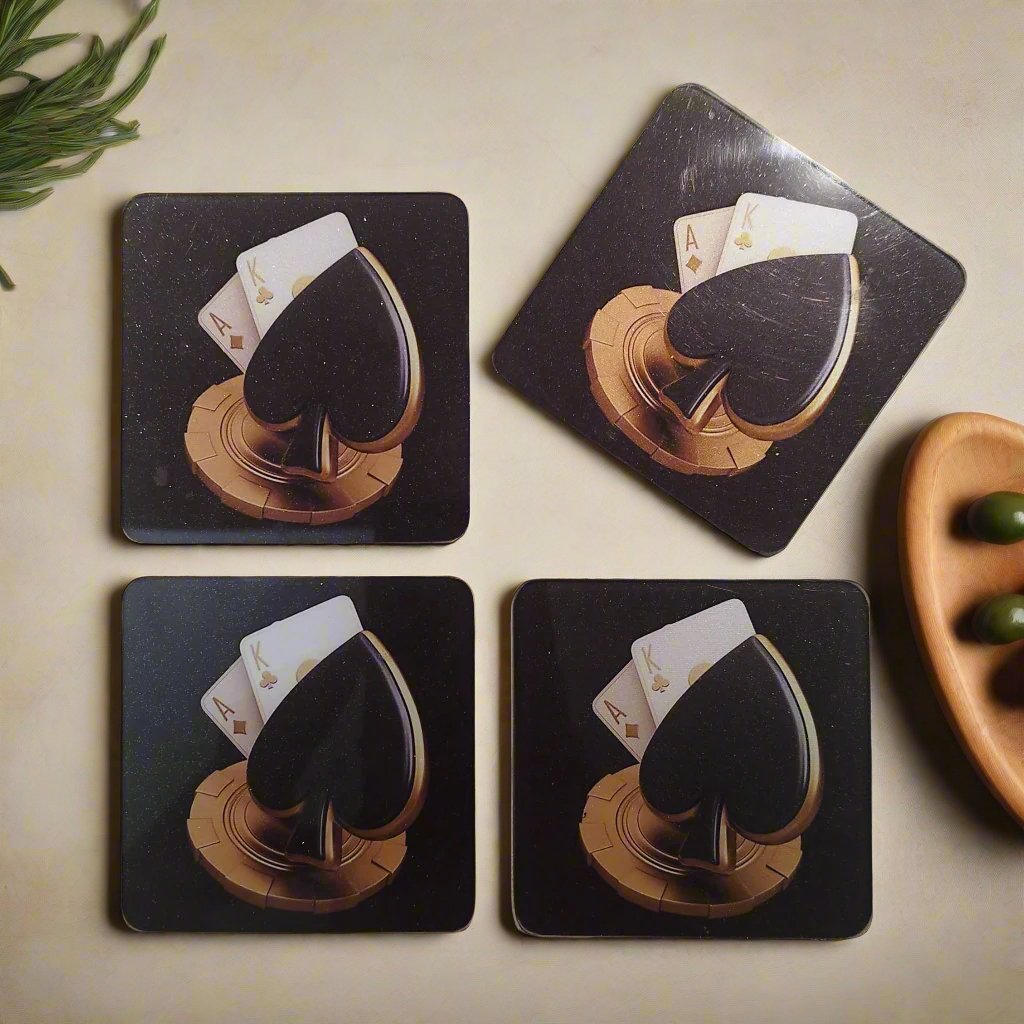 Card Coaster set with bag