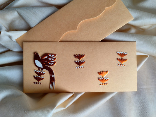 Peacock foil envelopes- Set of 10