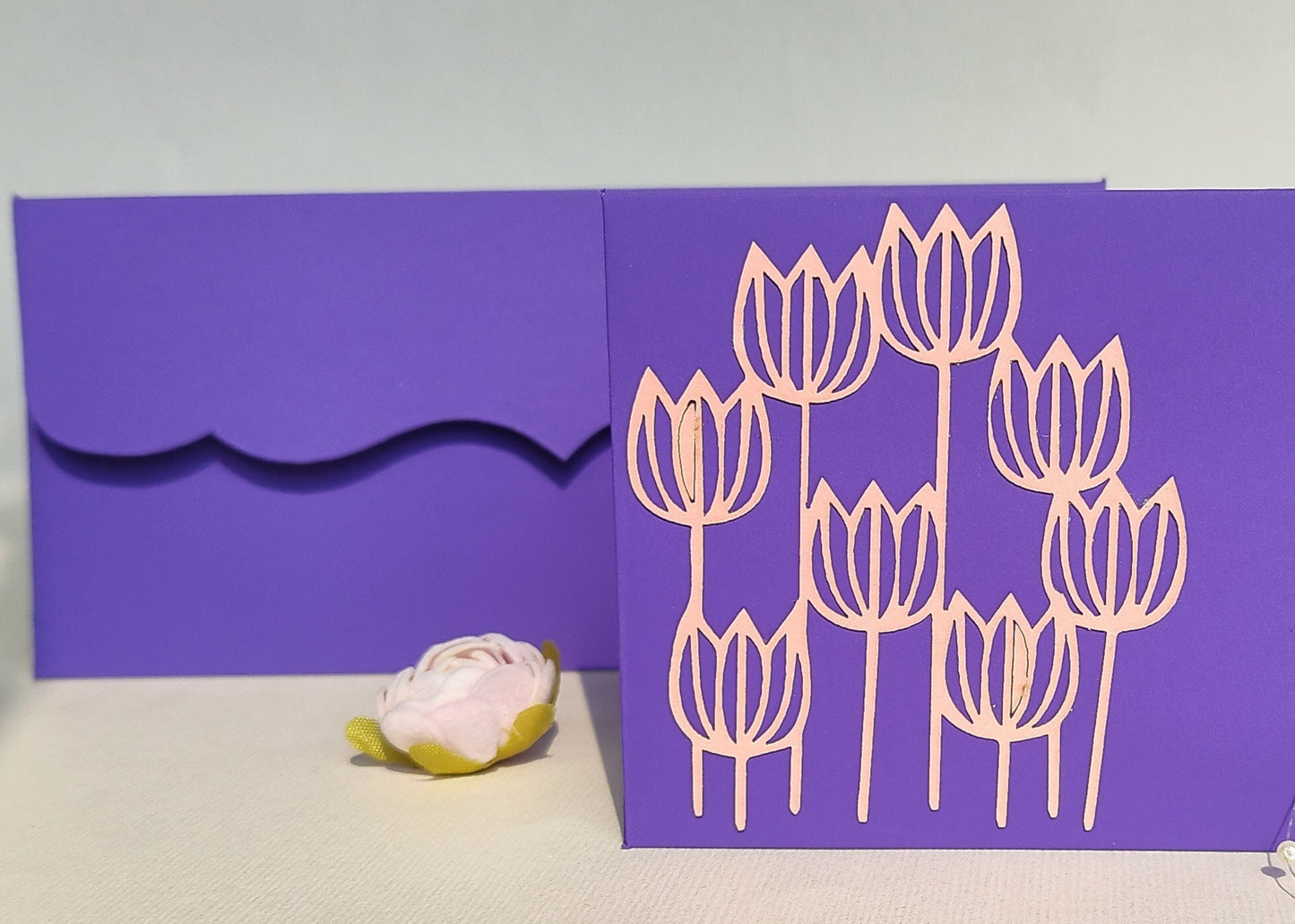 Tulip Purple Envelop set - 10
