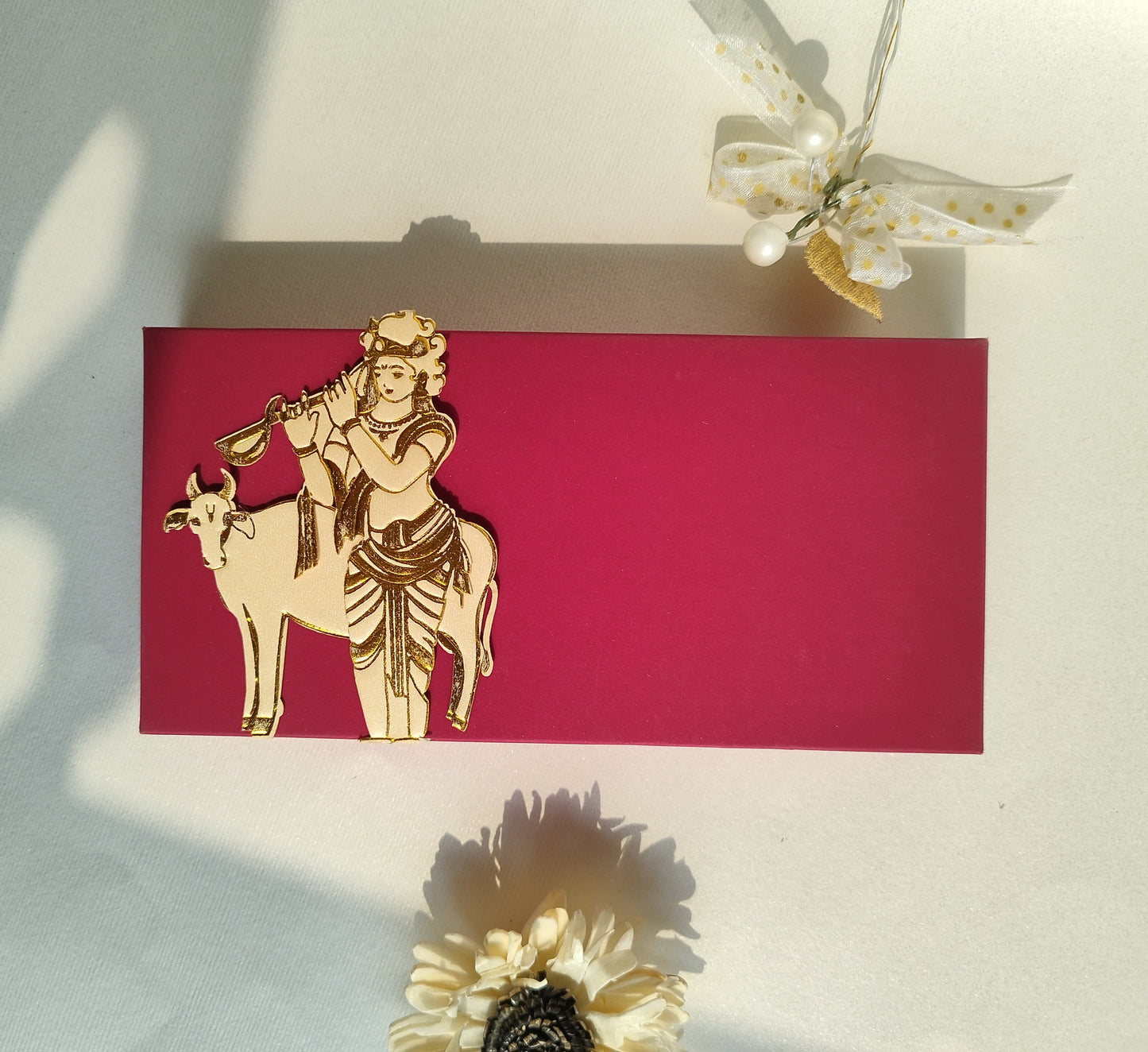 Krishna Cow Soft Cash Box Red set of 2