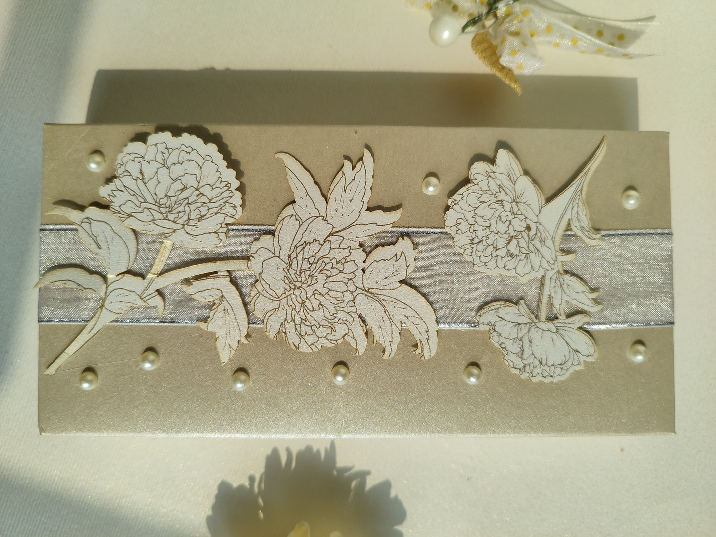 Floral Soft Cash Box Silver set of 2