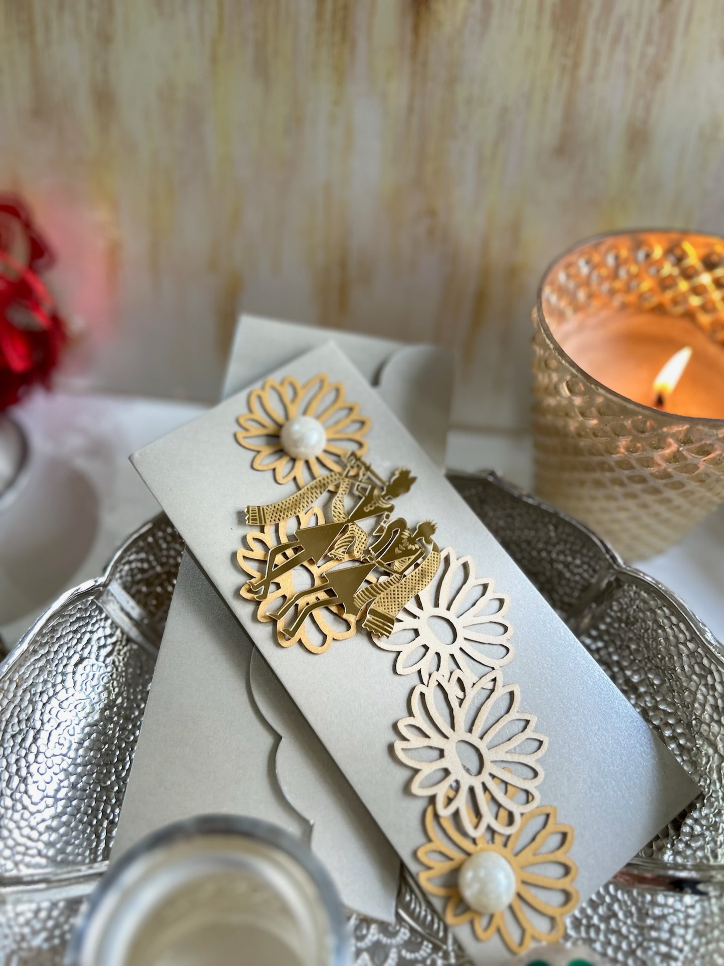 Acrylic Radha Krishna Envelop -Set of 10