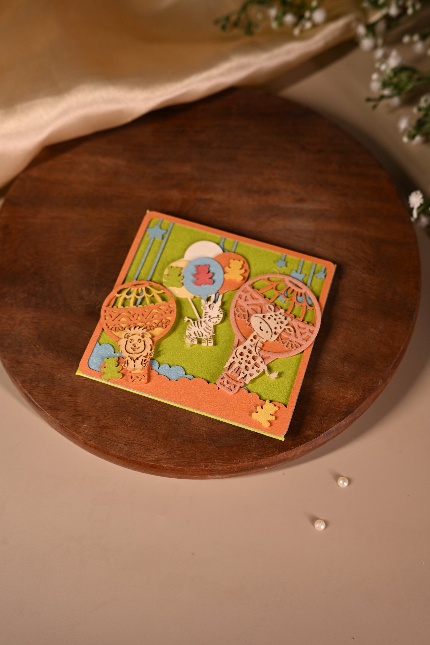 Parachute small newborn envelope with animals