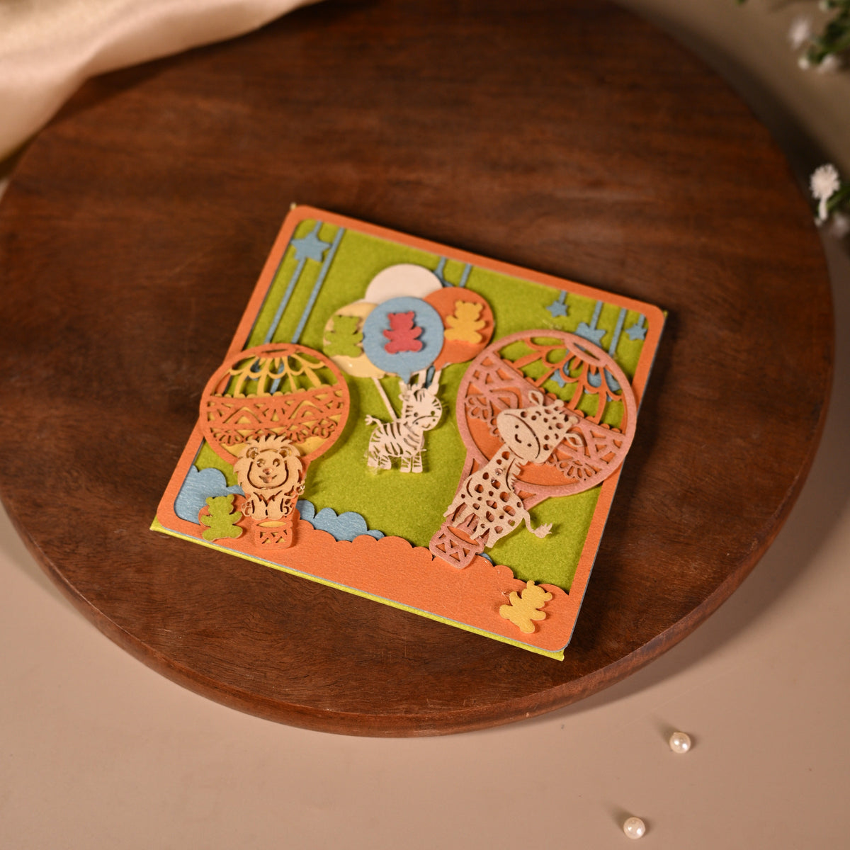 Parachute small newborn envelope with animals