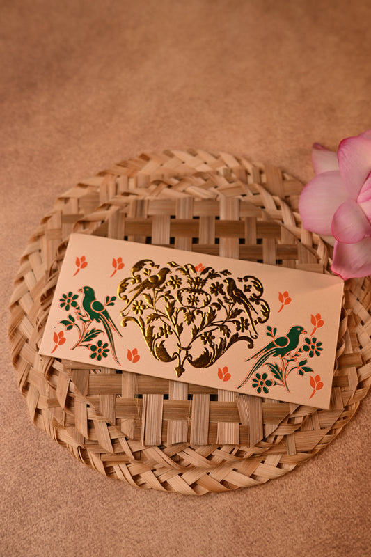 Parrot Foil emboss envelop - set of 10