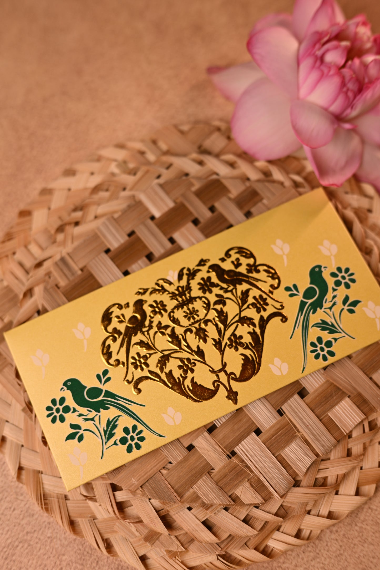 Parrot Foil emboss envelop - set of 10