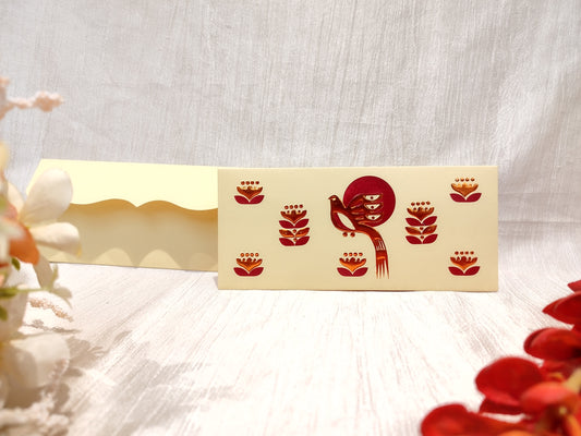 Peacock foil envelopes- Set of 10