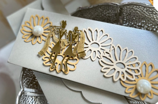 Acrylic Radha Krishna Envelop -Set of 10