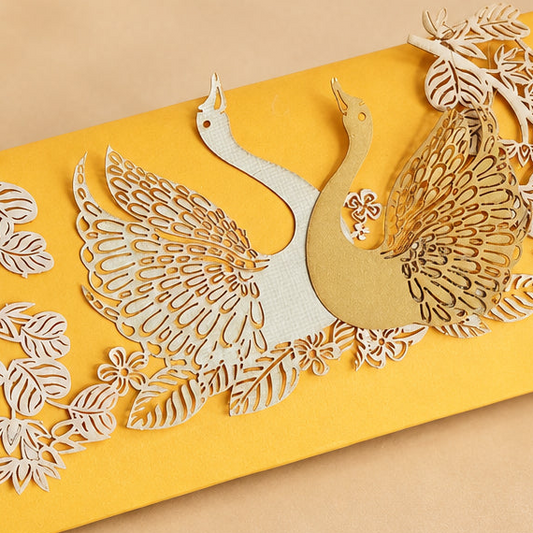 Swan Couple Yellow Strong Cash Box