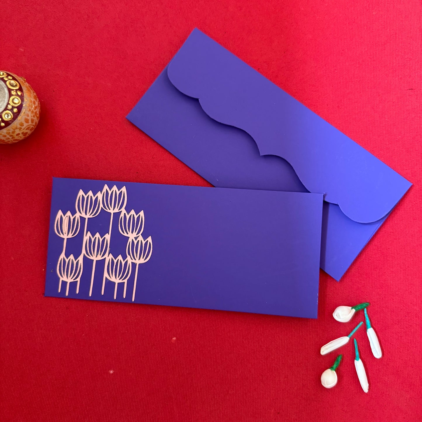 Tulip Purple Envelop set - 10